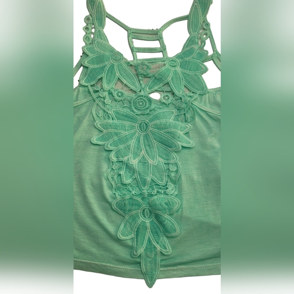 ❤️ KOVER BLUE  GREEN MINT STRAPPY BLOUSE  ONE SIZE. MADE IN COLOMBIA. - Picture 8 of 12